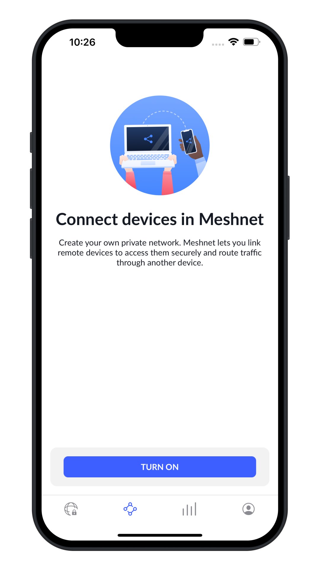 NordVPN Meshnet på iOS – koppla ihop enheter